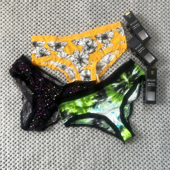 NWT Blush Lingerie Micro Hipster Shorty, Set of 3 - Picture 1 of 4